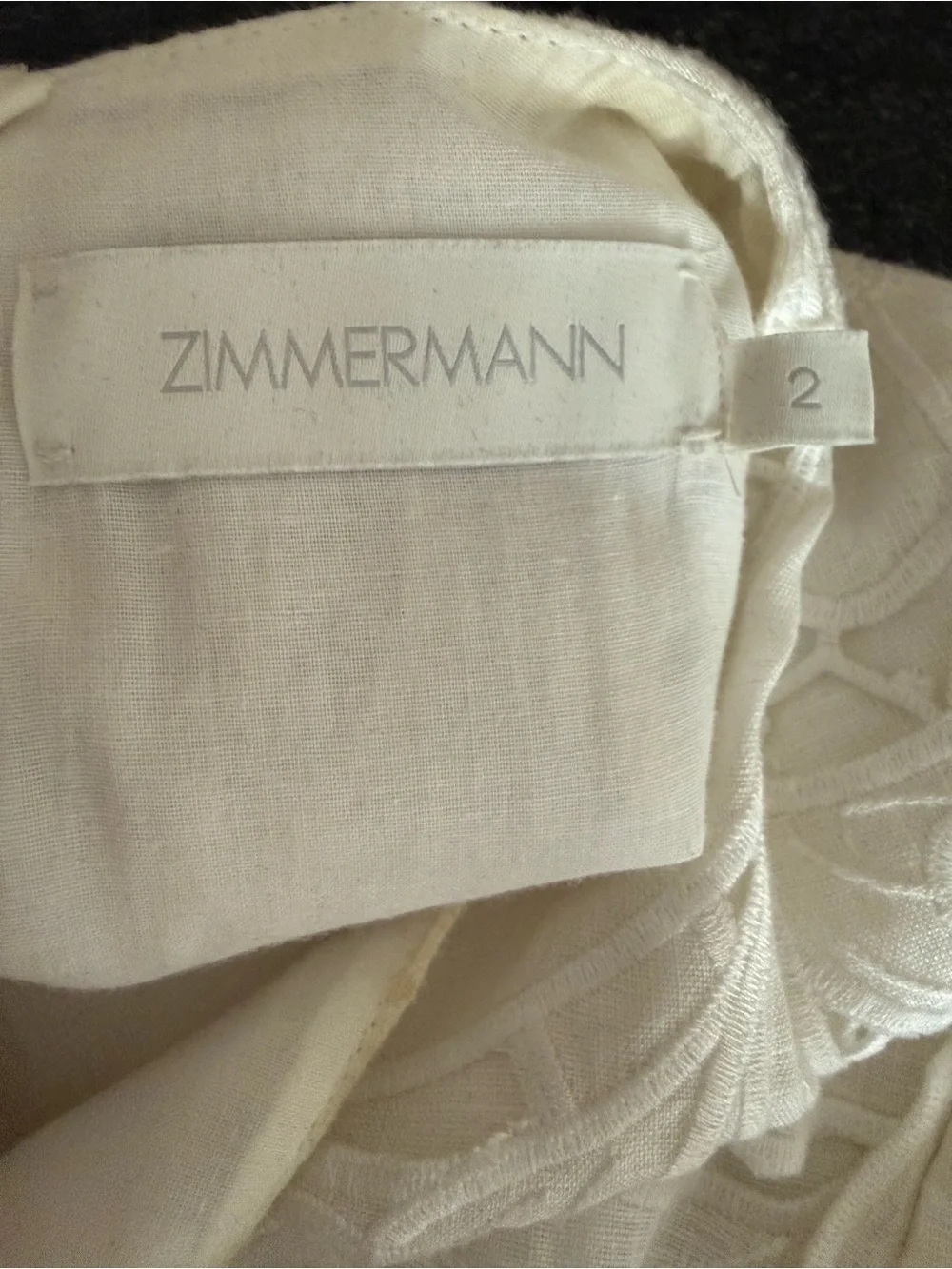 Zimmermann Cassia White Sleeveless Cutout Midi Dress - Size 2 = US 6/8